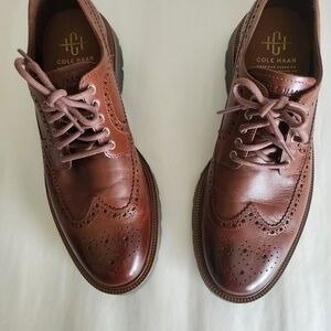 Cole Haan Men's American Classics Longwing Oxfords Brown 10.5 M work Careerwear